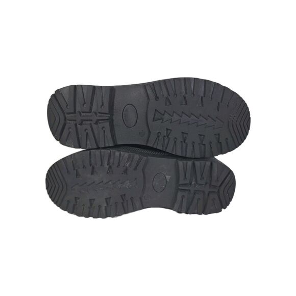 GO Winter Ankle Boots Faux Sherpa Lined size 38 (USA 7-71/2) Chunky Black Suede - Picture 6 of 6